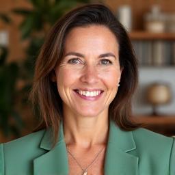 Ritratto della Dr.ssa Elena Martinelli, Nutrizionista Leader con un sorriso rassicurante.