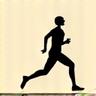 Icona di una persona che corre che simboleggia l'integrazione del fitness