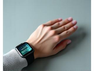 Wearable tech che monitora i dati sulla salute sul polso di una persona
